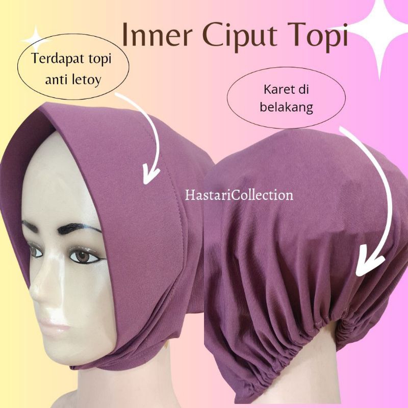 ciput marsha / inner ciput topi pad anthem tanpa cepol 2 in 1 termuraH