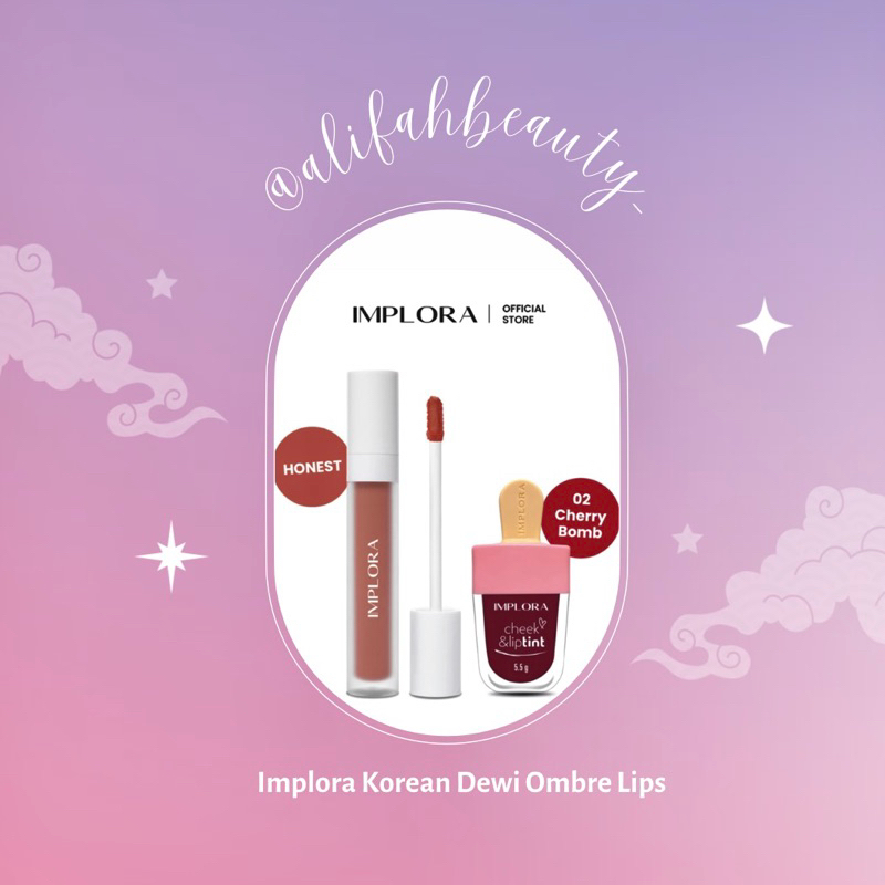 @alifahbeauty | Implora Korean Dewy Ombre Lips