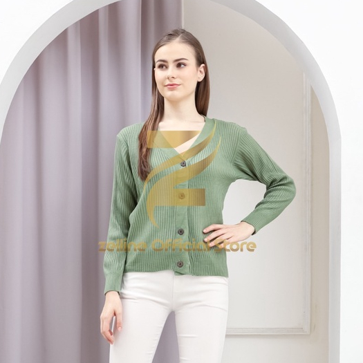 zelline official cardigan rajut willy crop