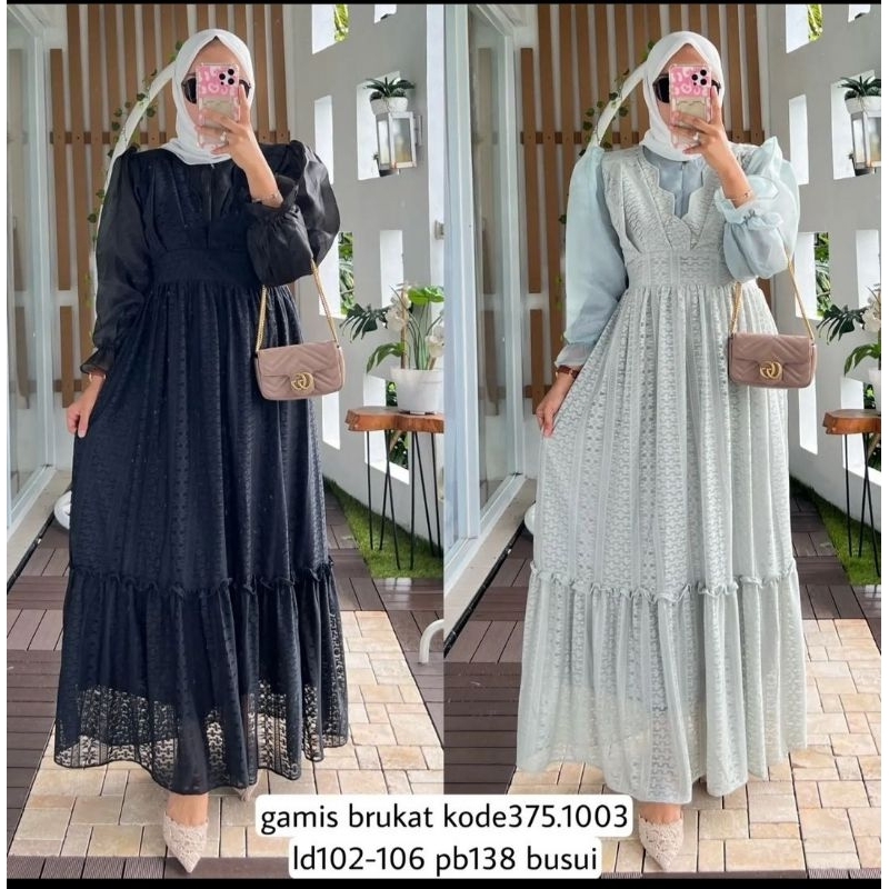 gamis brukat hitam