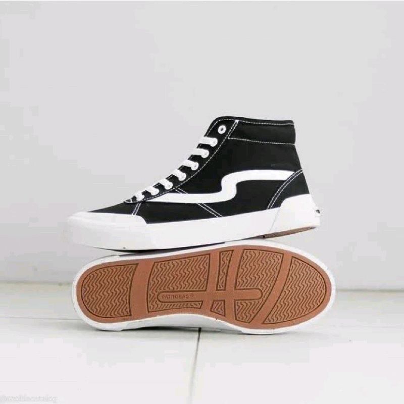 Sepatu Patrobas Ivan Black White Low &amp; High Original