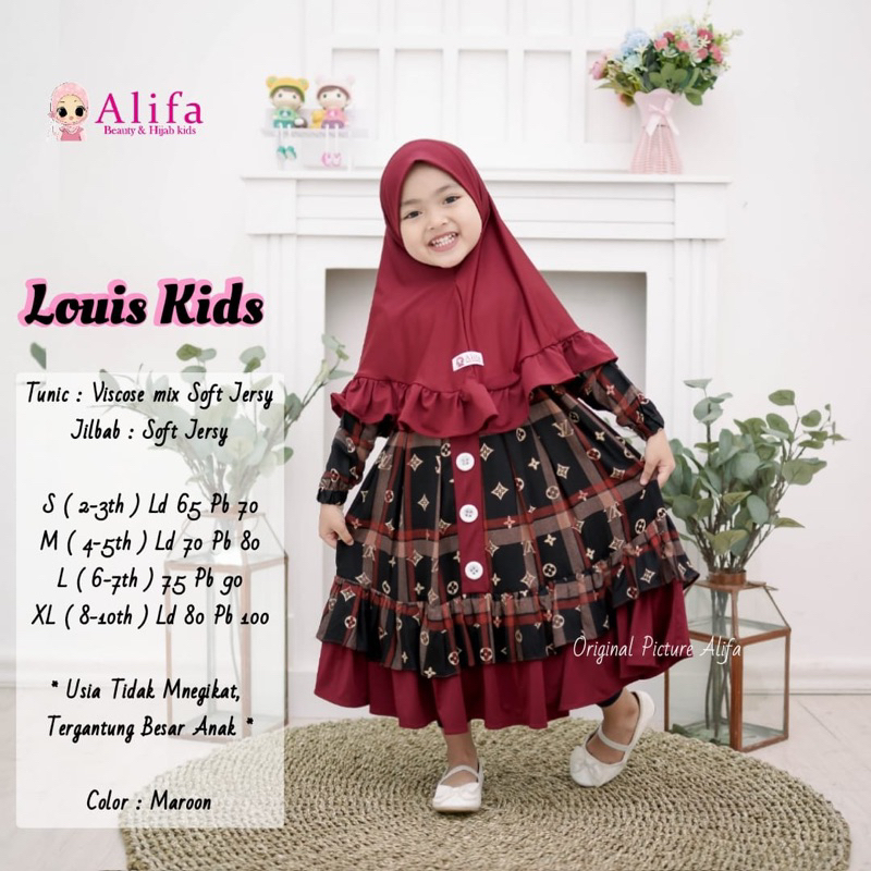 Louis Kids by Alifa / Syari Set Anak / Gamis Anak Murah / Gucci Kids / Cimoy Pelangi