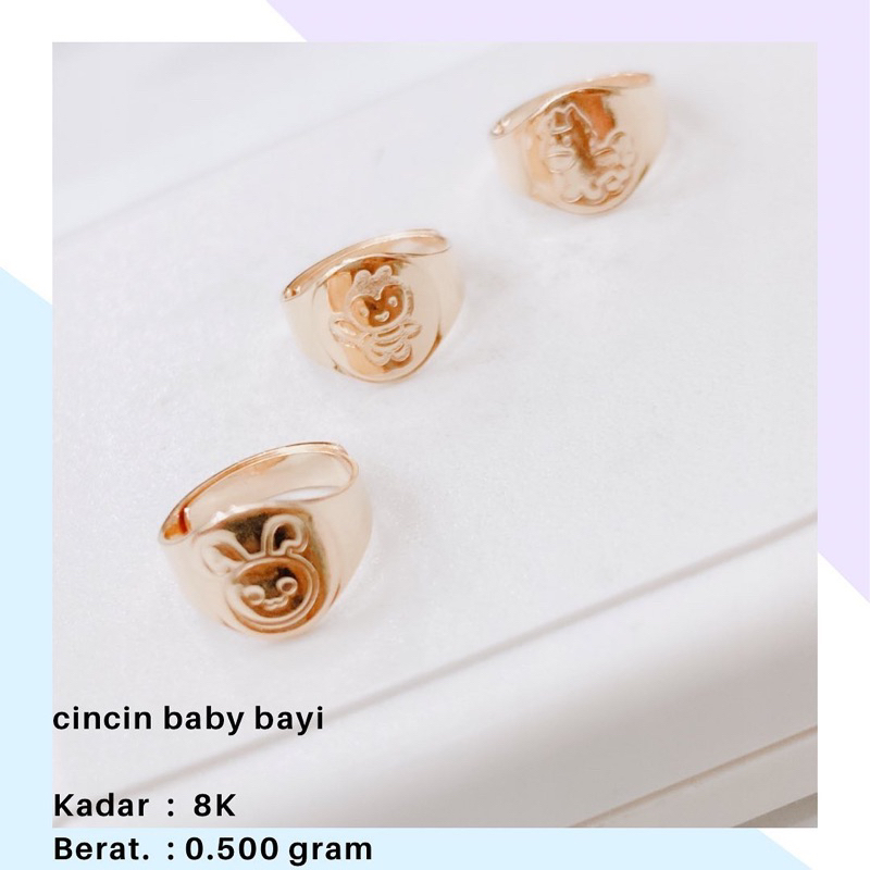 CINCIN EMAS BABY BAYI 8K 0.500 Gr KADO GIFT LAHIRAN