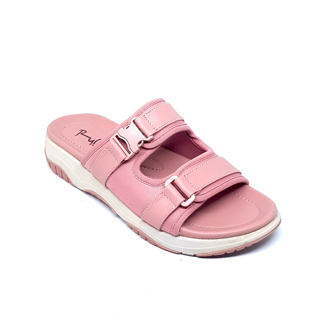 Rullief FBS 677 Sandal Flat Selop Japit Premium Wanita - Sendal Casual Slip Fashion Cewek Korea Trendy Original