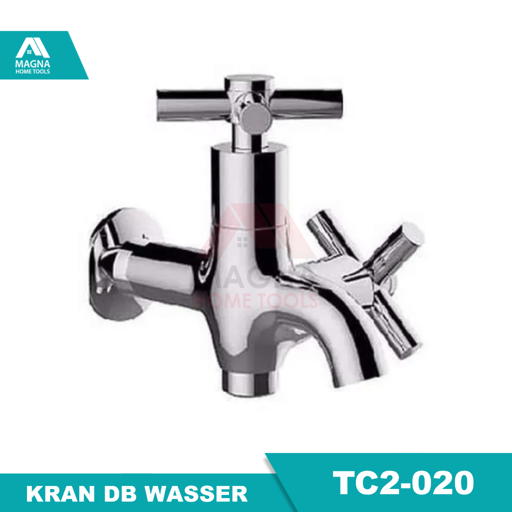 KRAN DOBEL CABANG SHOWER KAMAR MANDI STAINLESS  KEMUDI WASSER TC2-020