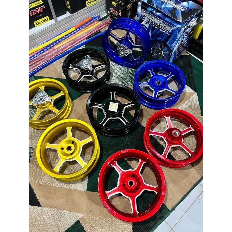 VELG POWER MOTEGI NMAX OLD 350 400 13 GOLD BIRU RED BLACK