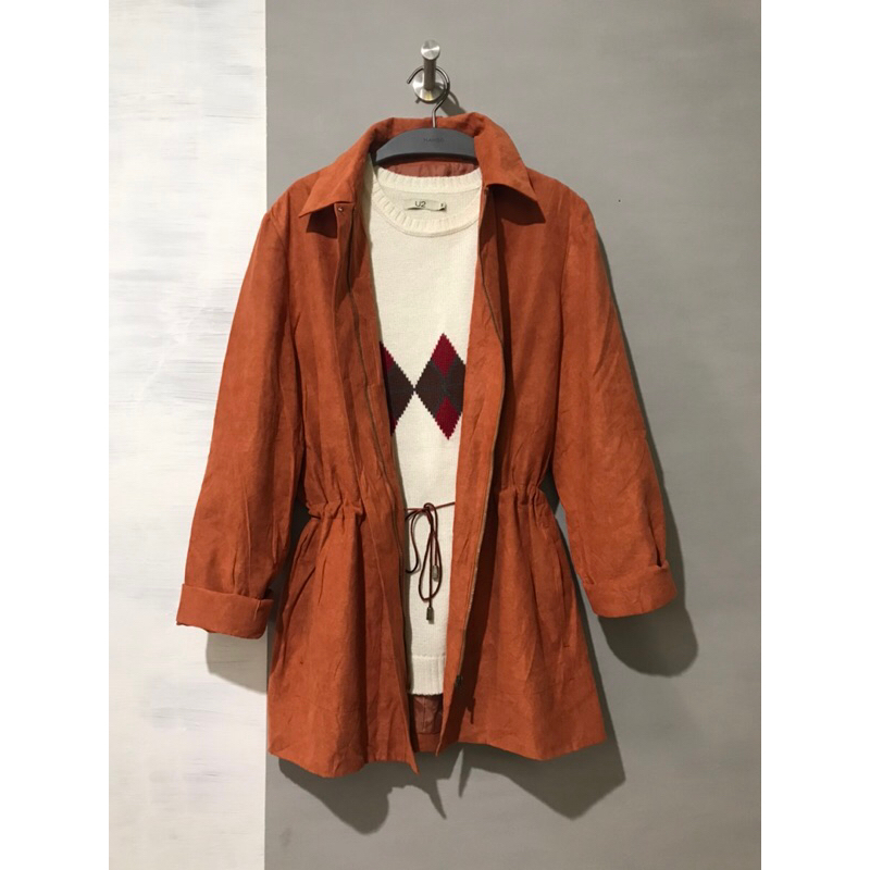 Preloved Jaket Parka Suede Wanita L