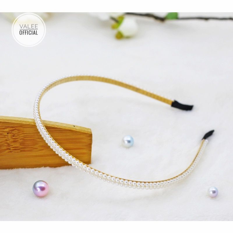 BANDO KAWAT MUTIARA KOREA | BANDANA IMPORT | PEARL HEADBAN