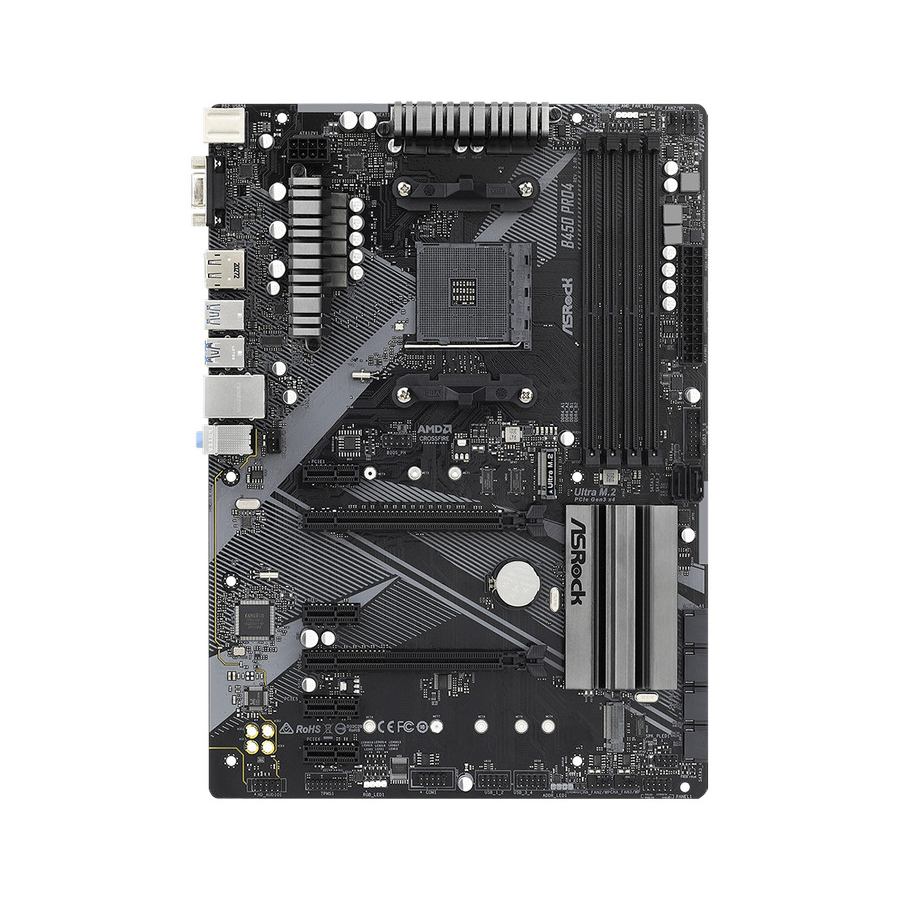 Motherboard ASRock B450 PRO4 AMD Ryzen AM4 DDR4 B450