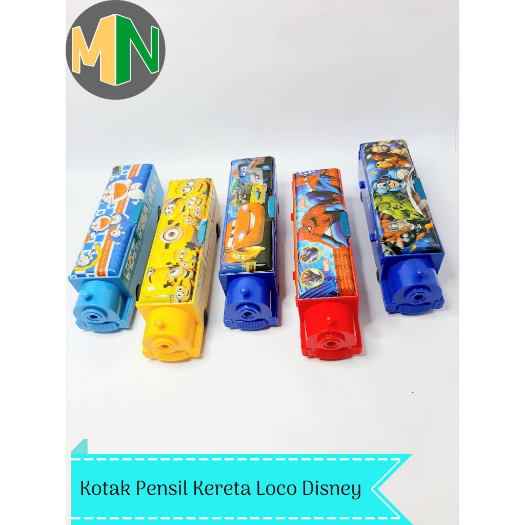 

Kotak Pensil Kereta Loco Disney Roda / Kotak Pensil Magnet/ Kotak Pensil