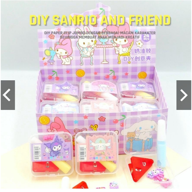 SG 310 DIY Big Paper Clip Anak Motif Sanrio And Friend Edition Paper Clip Karakter Lucu