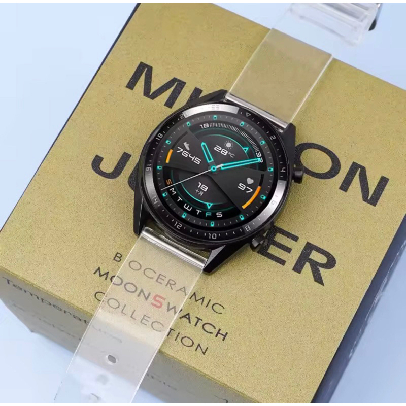 Quick Release Strap Tali Silicone transparan Bening jam 20mm Samsung Galaxy watch 3 4 41mm 42mm Active 1 2 40mm 44mm Huawei Gt 2 3 42mm Haylou ls02 rs4  Garmin Venu sq