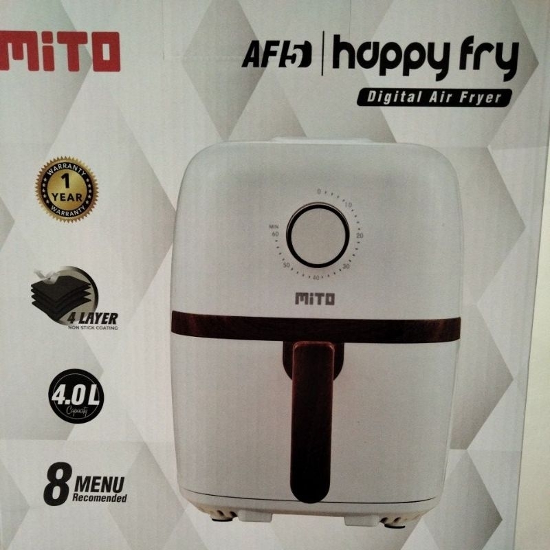 MITO AIR FRYER AIRFRYER HAPPY FRY AF 5 AF5 8 FUNGSI MENU GARANSI RESMI