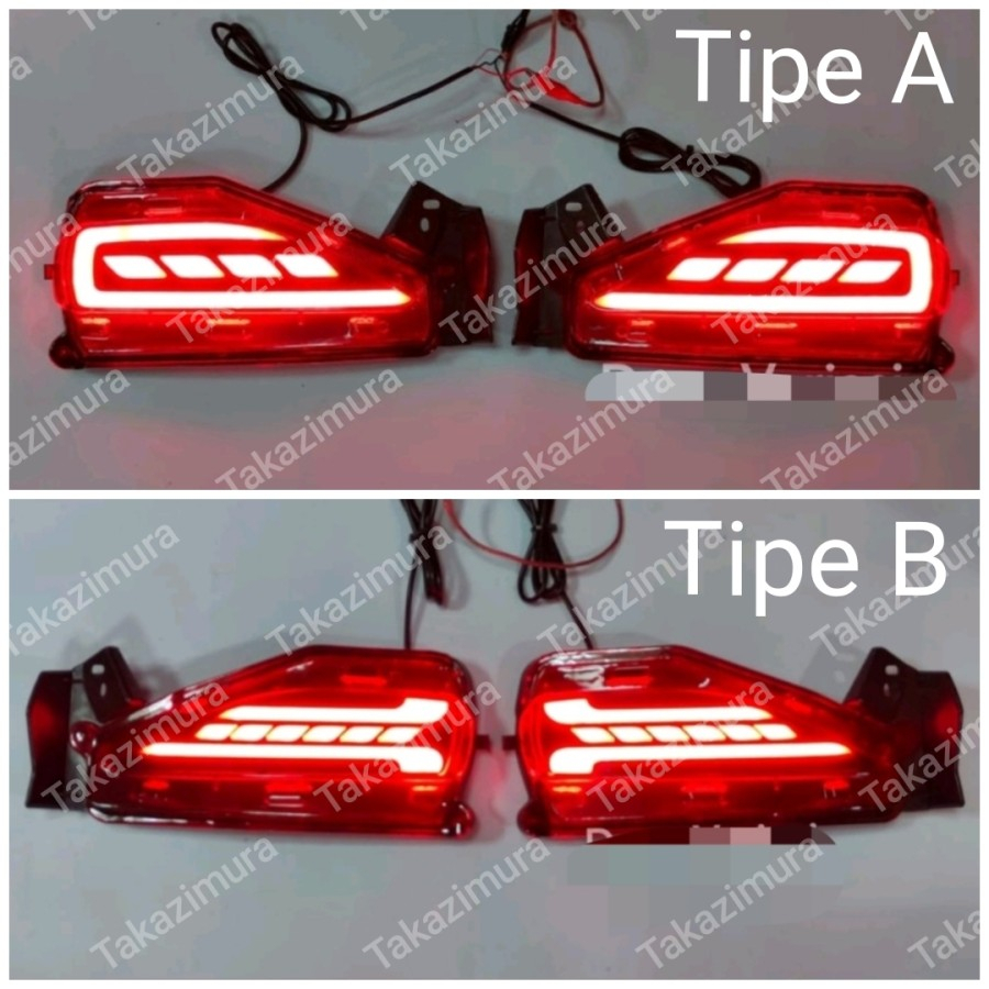 REFLEKTOR LED LAMPU BUMPER BELAKANG MOBIL NEW FORTUNER VRZ 2016 2017 2018 2019 2020 2021 2022 2023