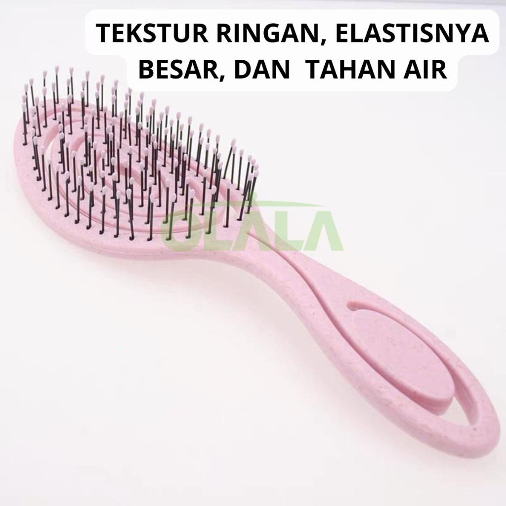 SISIR RAMBUT MOTIF GAGANG PETAK / OVAL SISIR RAMBUT ANTI KUSUT OLL-BTS1504 / OLL-BTS1505