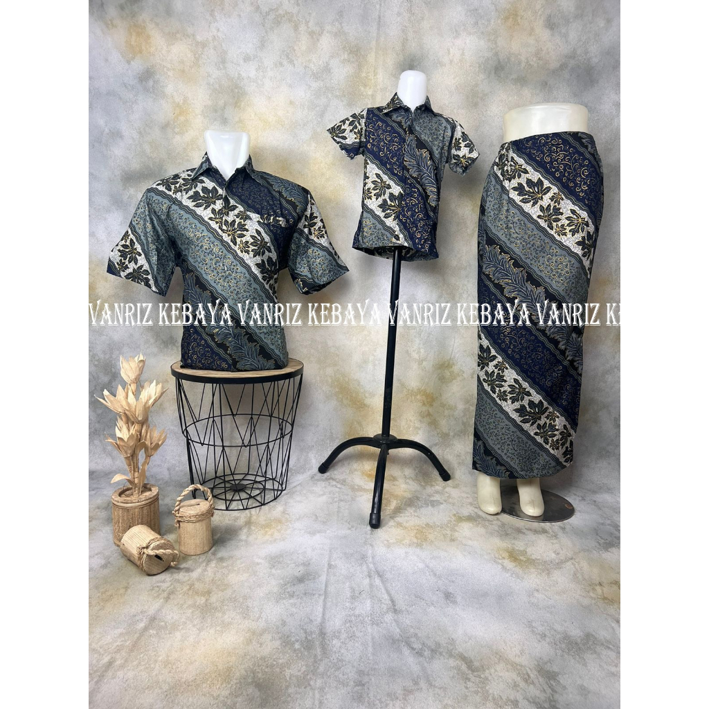 BATIK COUPLE KELUARGA LENGAN PENDEK / BATIK COUPLE / KEMEJA BATIK COUPLE  / BATIK ANAK COUPLE / BATIK SET / BATIK KELUARGA