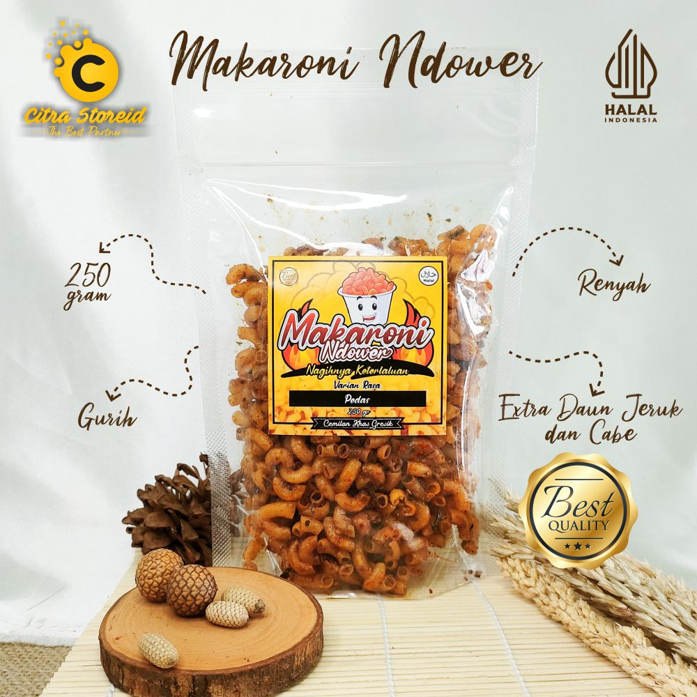 

MAKARONI NDOWER EXTRA PEDAS BANTET DAUN JERUK BUMBU BASAH HOMEMADE CEMILAN VIRAL KEKINIAN MURAH SEHAT MAKANAN RINGAN 250GR