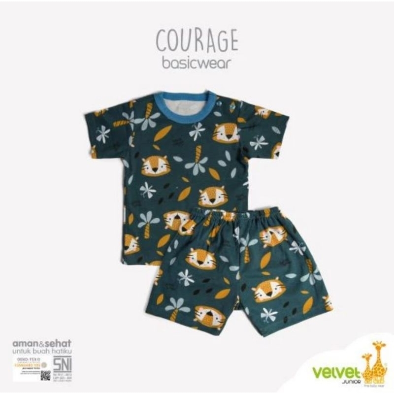 Velvet Junior Setelan Lengan Pendek Celana Pendek Courage Series (KP) - Setelan Anak