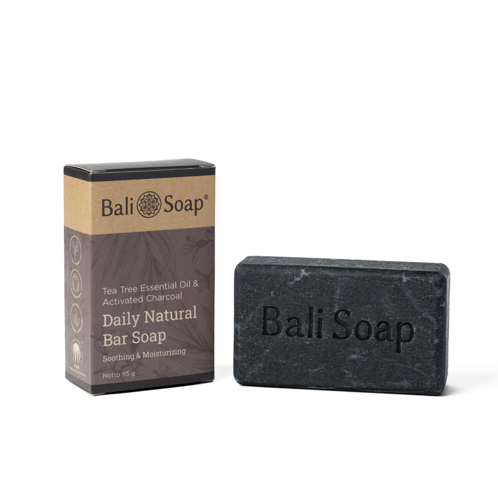 Bali Soap Essential Oil Bar Soap 95g - TeaTree &amp; Activated Charcoal