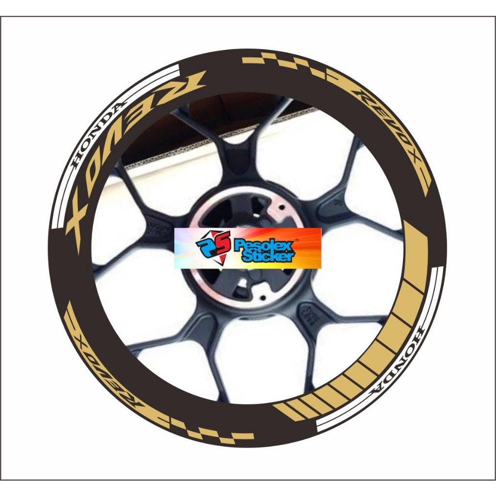 Cuting Sticker Lis Velg Motor Honda Revo X