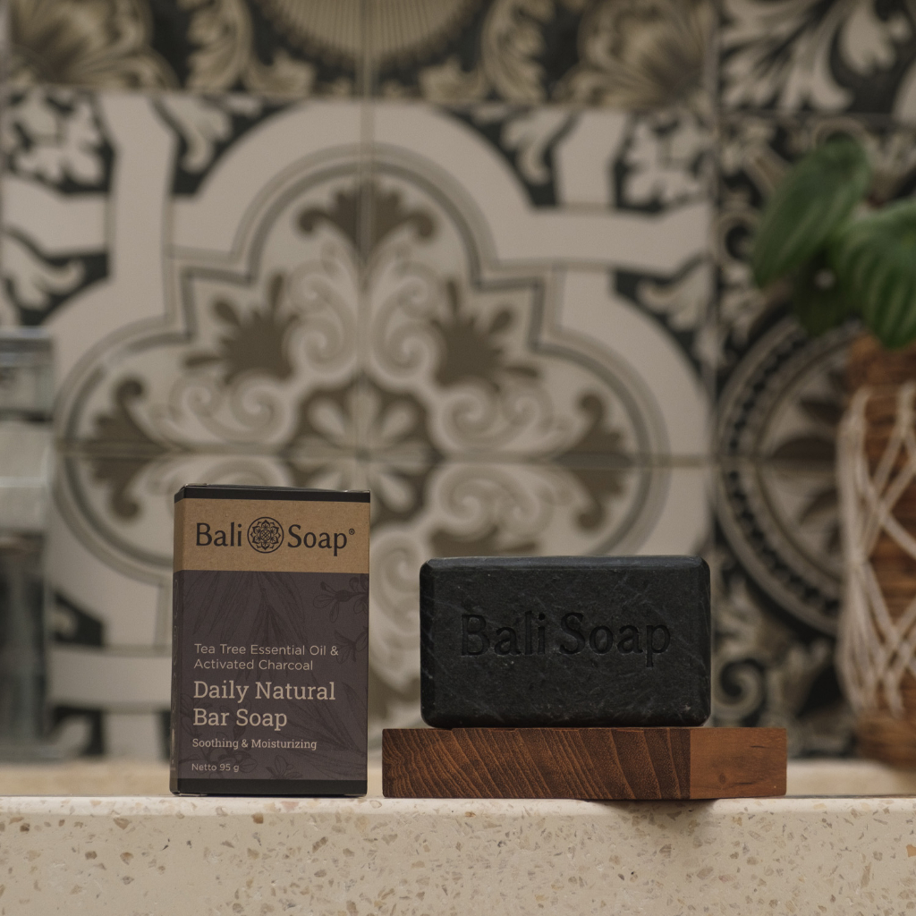 Bali Soap Essential Oil Bar Soap 95g - TeaTree &amp; Activated Charcoal