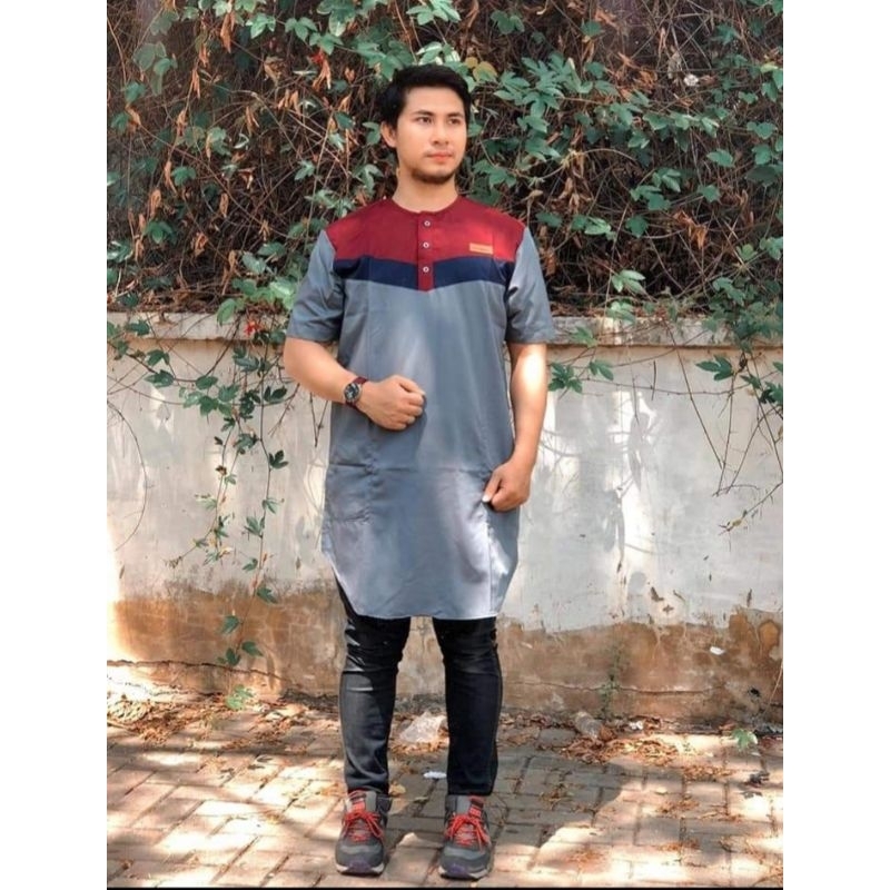 KOKO KURTA PRIA DEWASA AL MUSLIM KATUN TOYOBO POLOS