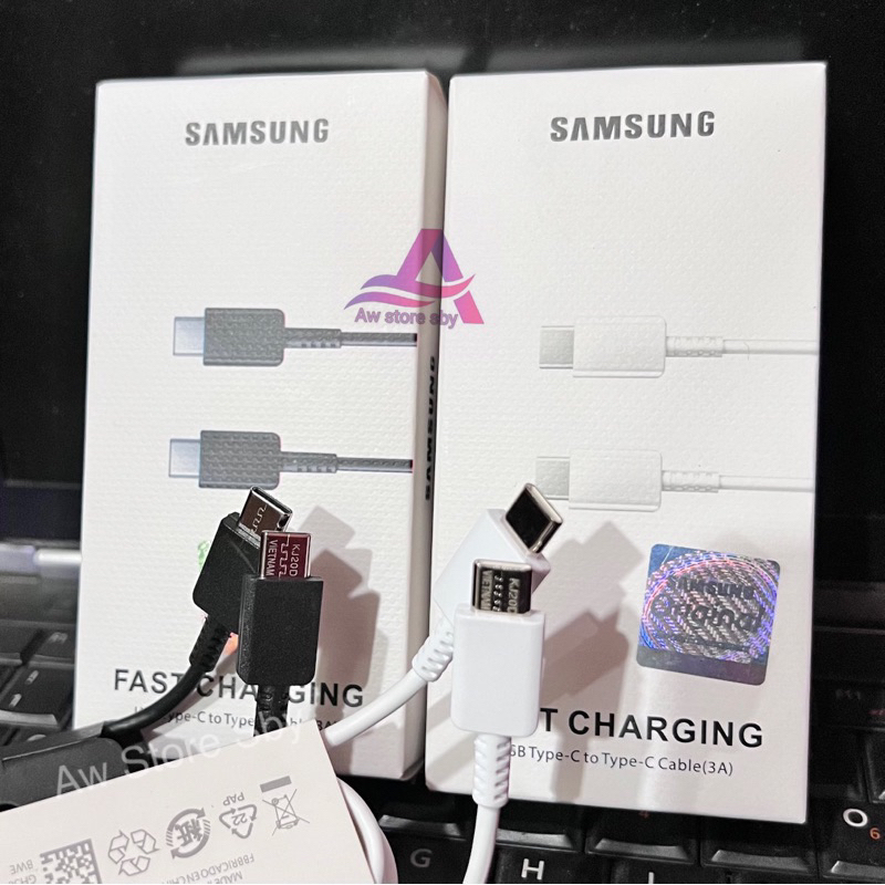 Kabel Data Samsung Usb Type C to C Super Fast Charger Samsung M23/M33/M52/A33/A53/A52/M51/M62/A24/A34/A54/S10/S20/ S21 FE/25w 45w
