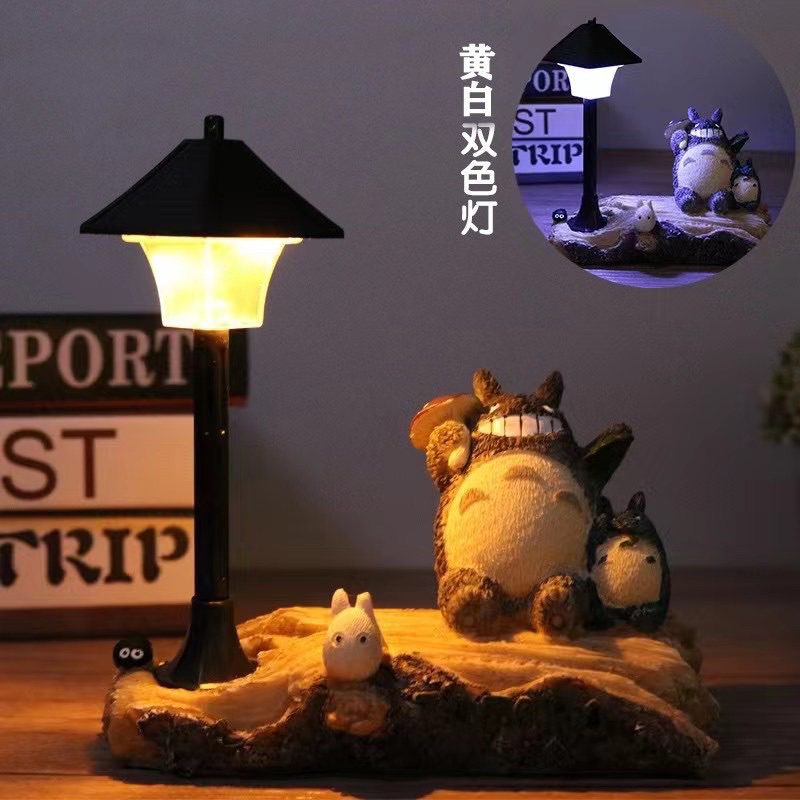 Lampu Hias Kamar Tidur New Creative Resin Cartoon Totoro /Doraemon /crazy animal Night Light LED Bedside Night Lights /Lampu hiasan kerajinan tangan