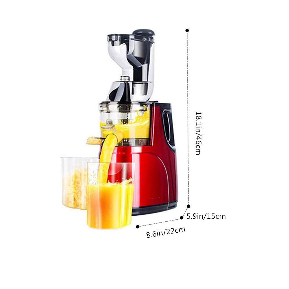 [BISA COD]Slow Juicer RPM 65 Electric Fruit Juicer 150W 99% FRESH FRUIT MULTIFUNGSI ALAT PERAS JUICE Pembuat Jus Pure Juice Cold Juicer Anti-tetes Mudah Dibersihkan, untuk Sayuran Buah Utuh