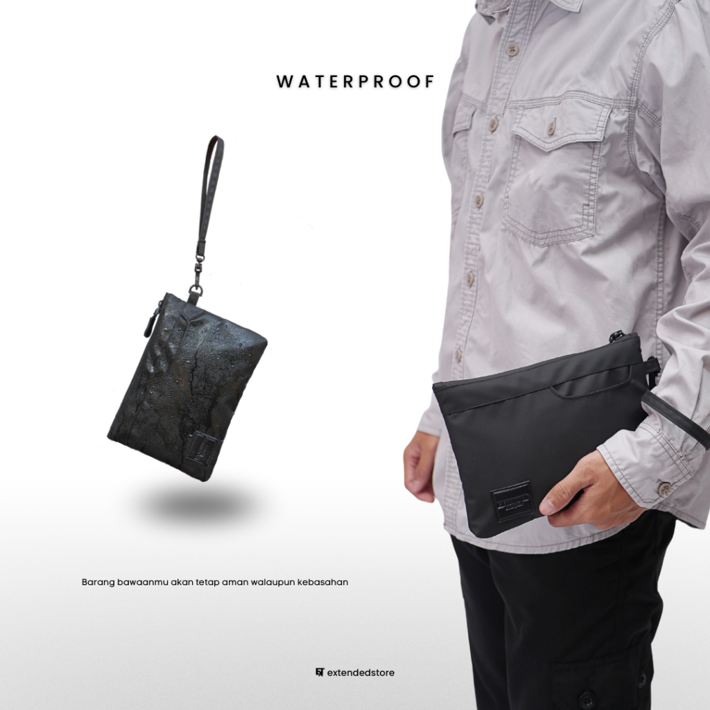 Clutch Bag Pria Wanita Waterproof Tas Tangan Pria Wanita Anti Air Handbag Pria Extended DeepCroos