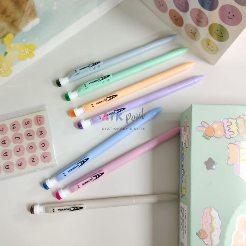 

ATK-POINT | SNOWMAN V-4 { 0.7mm Ballpoint Mekanik pastel } pulpen cetekan