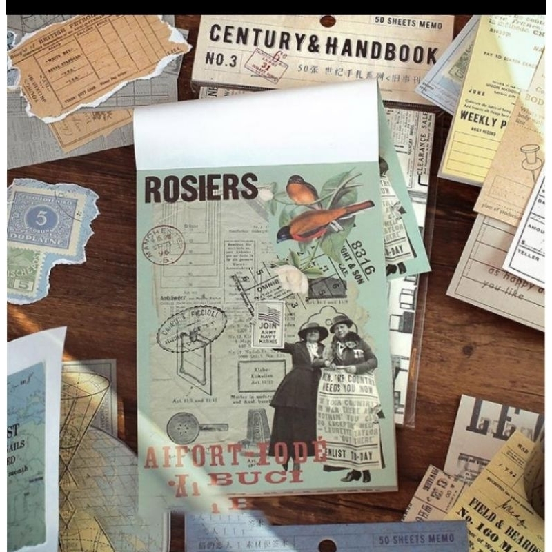 

A6 paper kraft background century & handbook deco diary journal jurnal