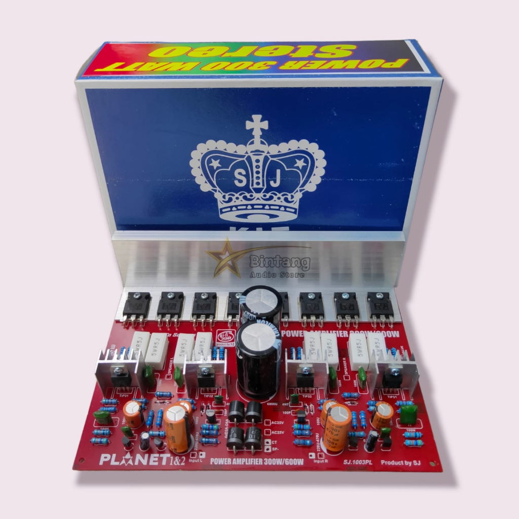 Driver Power Amplifier 300 watt Stereo power 300w + Heatsink tebal