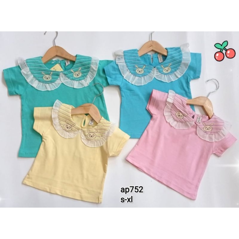 KAOS IMPORT KERAH RUFFLE RENDA WEI