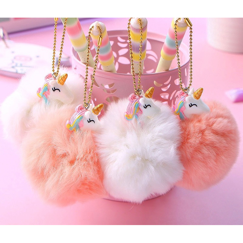 

SM - PULPEN GEL BENTUK UNICORN ADA GANTUNGAN POMPOM LUCU / ALAT TULIS SEKOLAH / STATIONERY