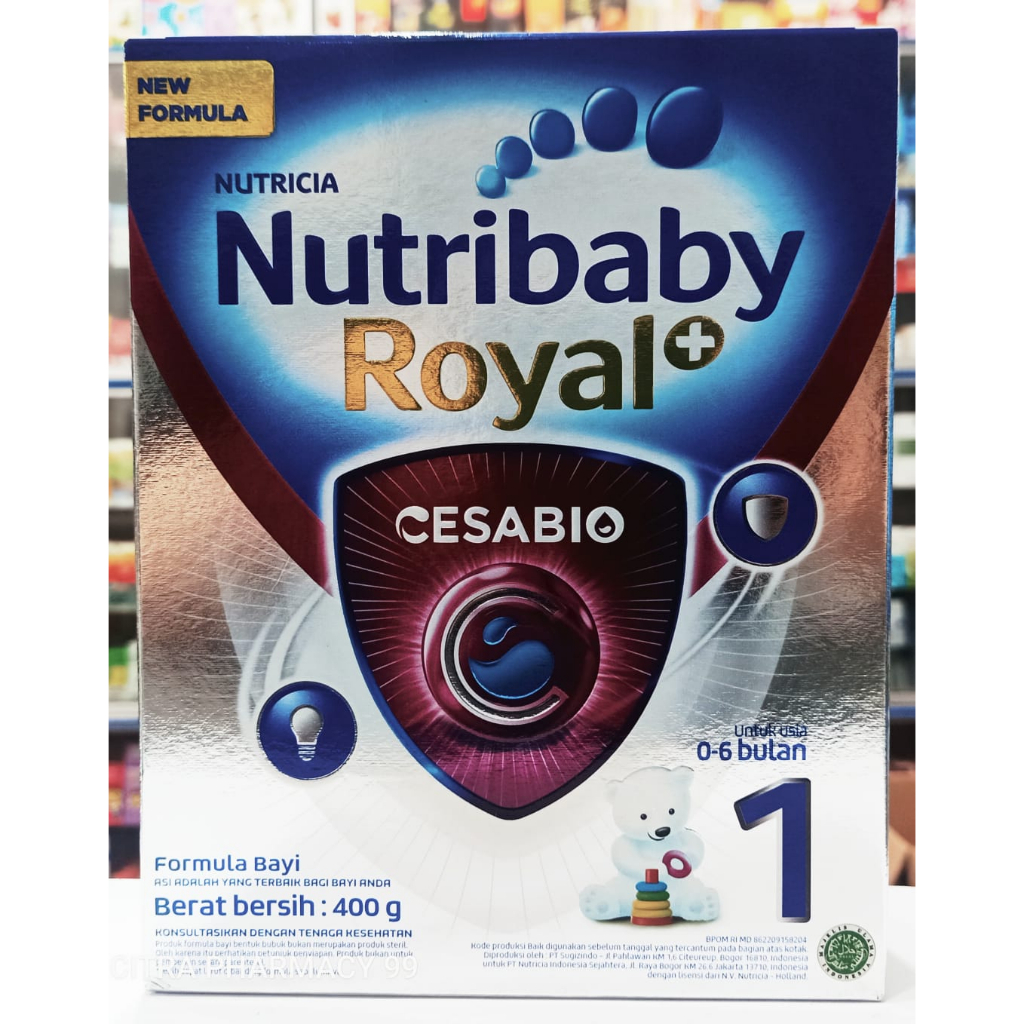 Nutribaby 1 Royal 𝐂𝐞𝐬𝐚𝐛𝐢𝐨 (0-6 Bulan) 400gr - Susu Bubuk untuk bayi lahir cesar