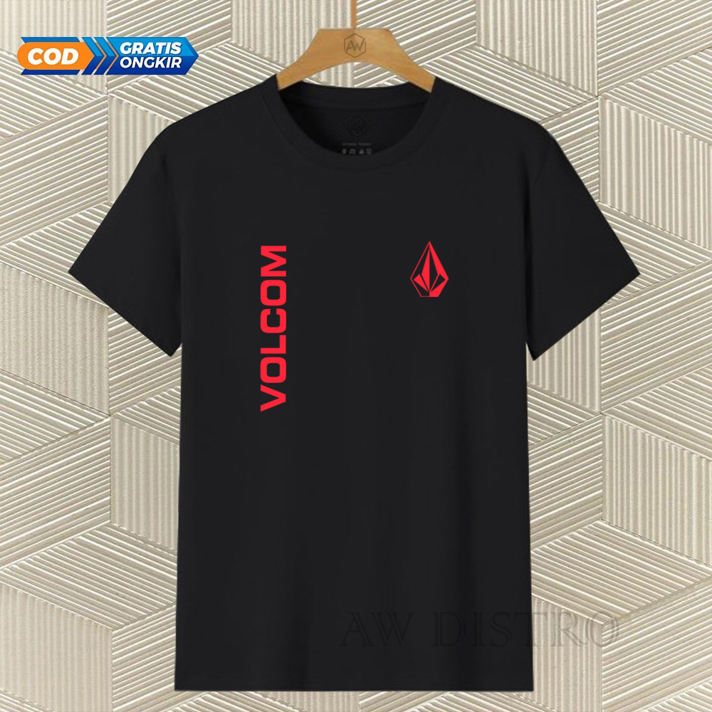 COD Baju Kaos Distro Vcm Kirka Text Merah Premium Quality Lengan Pendek