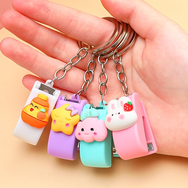 

Staples mini portable Kartun gantungan tas Stapler Kantor sekolah souvenir hadiah