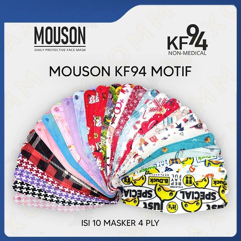 Masker KF94 Korea Mouson New Motif 4 Ply