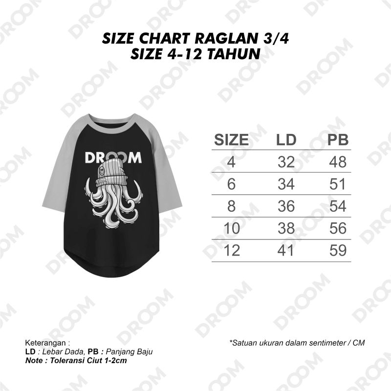 READY KAOS BOYS RAGLAN 3/4 BY DROOM paddlekids nablfashion