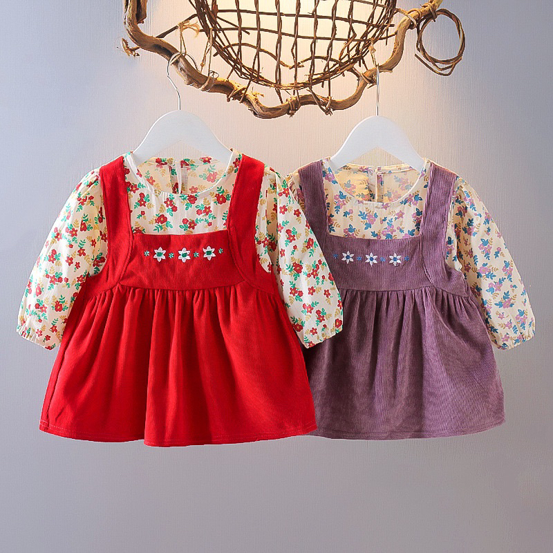 Baju Dress anak setelan Lucu style Rompi Lengket Import Dress Anak Korea import