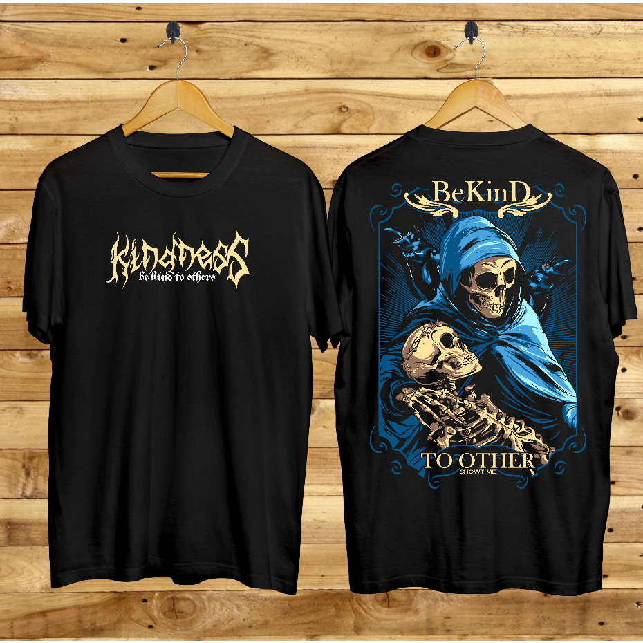 Kaos Tshirt Pria Terbaru Samurai Jepang Be Kind To Other Warna Hitam Distro Lengan Pendek Motif Sablon Bergambar Keren