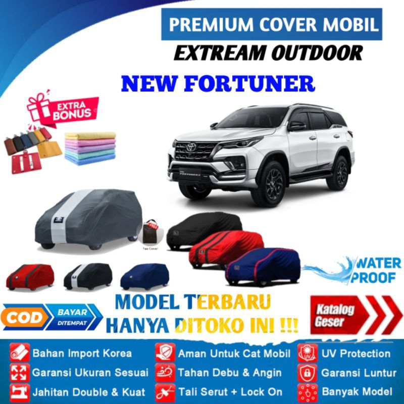 Body Cover Mobil Fortuner VRZ / Sarung Mobil Toyota Fortuner GR / Selimut Pelindung Jas Mantol Kerudung  Mantel Tutup Penutup Mobil All New Fortuner Outdoor