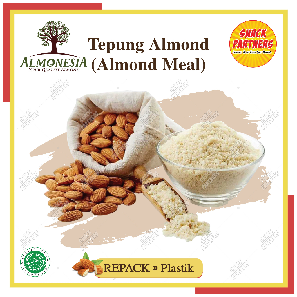 

TEPUNG KACANG ALMOND Repack 100 / 250 / 500 GR - Bubuk Almond Powder Ground Flour Meal ALMONESIA Banjarmasin 100GR 250GR 500GR