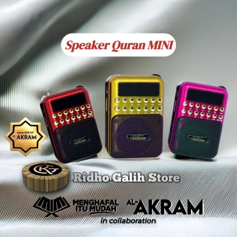 SPEAKER MUROTTAL AL-QURAN | SPEKER AL-AKRAM  MINI ORIGINAL DAN BERGARANSI