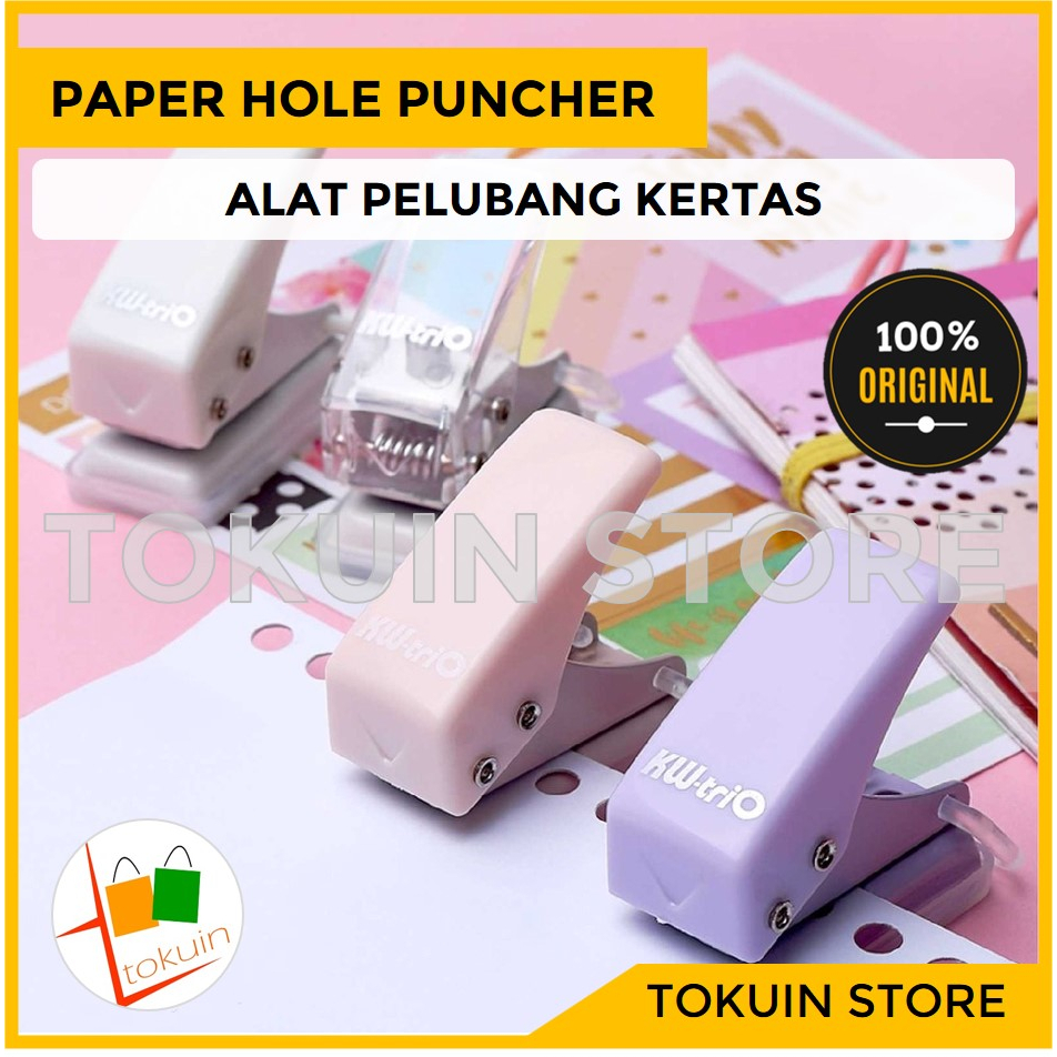 Alat Pelubang Plong Pembolong Kertas Paper Punch Hole Puncher Kecil