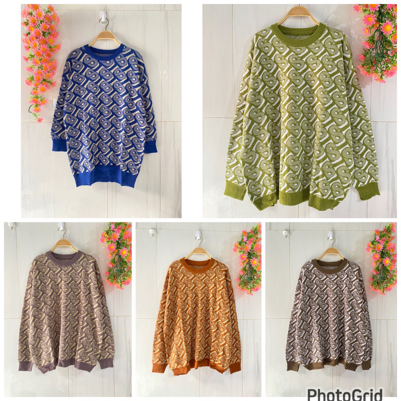 atasan rajut premium import oversize