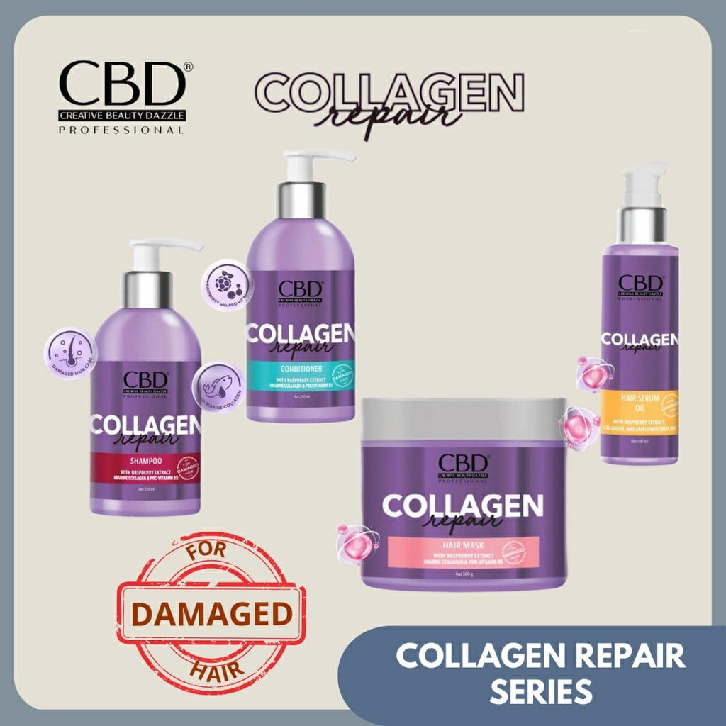 CBD Collagen Repair Series / CBD Collagen Repair Hair Mask / CBD Collagen Repair Shampoo / CBD Colla