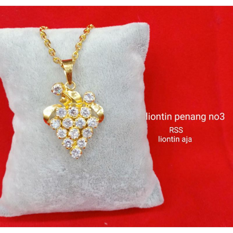 Kalung anggur lapis emas, Panjang 60cm, tidak berkarat ,awet tahan lama