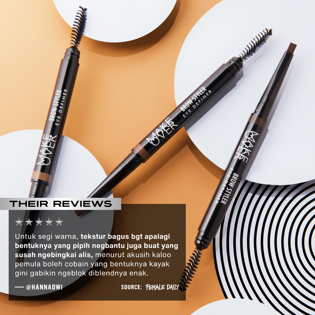 MAKE OVER Brow Styler Eye Definer - pensil alis mekanik ujung tipis presisi intens natural